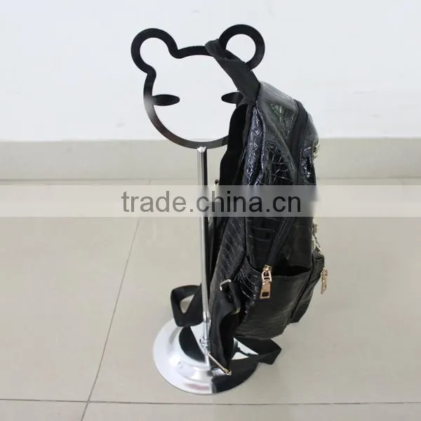 cute bear head display bag rack