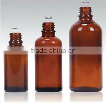 Amber dropper dispensing bottles DIN 18mm
