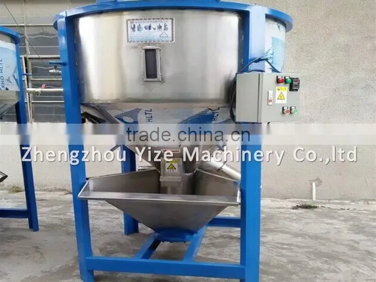 Vertical 1 ton feed mixer / Plastic Pellets Powder Color Mixer with Heater