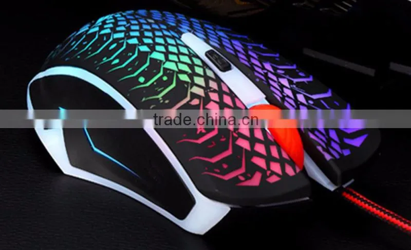 Adjustable 1200 1600 2400 DPI 6 Buttons Game Mouse with Backlight Plug and Play