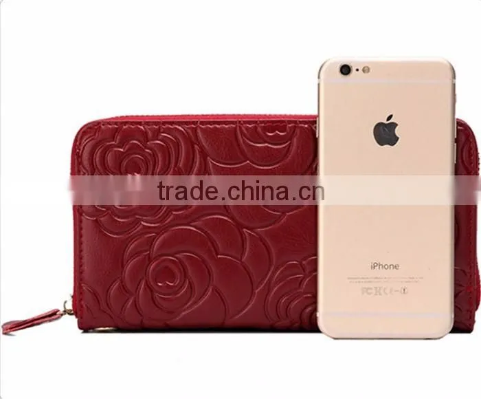 Custom Print Leather Wallet New Design Zipper Women Wallets with Card Slots