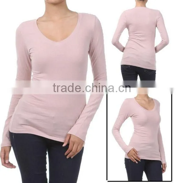 Womens V-Neck plain T-Shirts