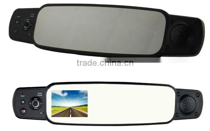 2013 New Car Mirror with G-sensor 1080P Full HD 120 Degree Wide Angle Camera the Registrar Rear View Car DVR Night Vision 2000A