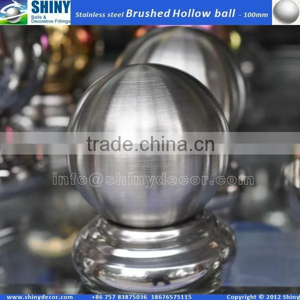 100mm stainless steel brushed hollow ball