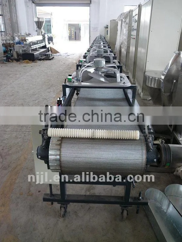 the conveyor dedicated to the cast film twin-screw extruder