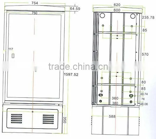 The 576 Core Double Sided(1590x750x620) SMC Cable Transfer Box