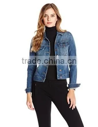 USA Top design Women's Amelia Denim Jacket In Fervent