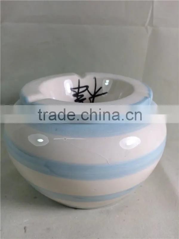 Wholesale Custom Round portable Cohiba ceramic Cigar Ashtray