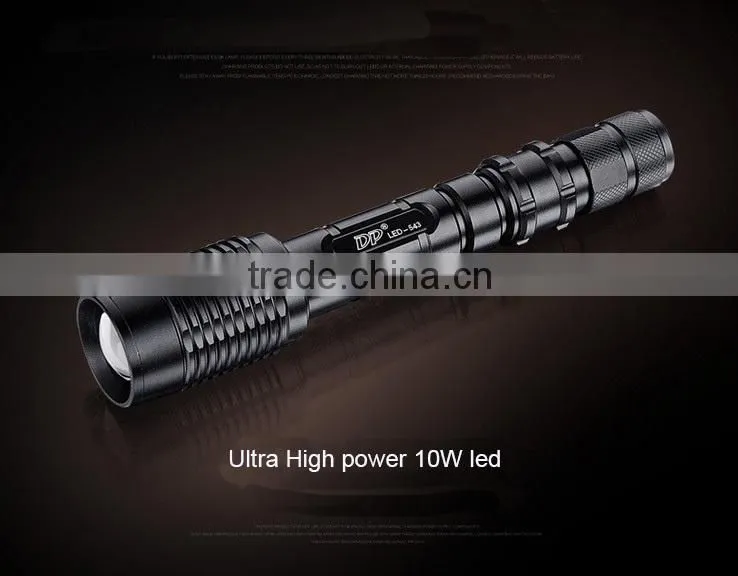 waterproof alluminum alloy high power led torch light 2000lm