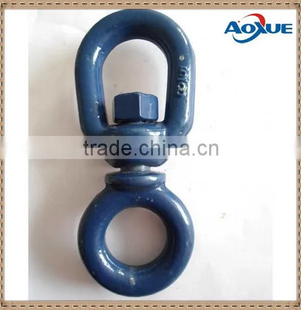 Anchor chain swivel in marine hardware, drop forged eye swivel