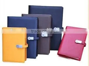 A5 customized leather journal with usb