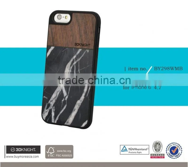 newest phone accessory real marble wood bamboo phone cases, for iphone 6s marble wood cover, blank wood case for iphone