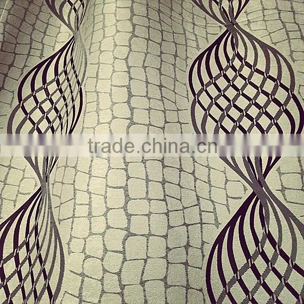 customized window curtain fabric, jacquard fabirc 017 fire retardant blackout fabric for bedroom