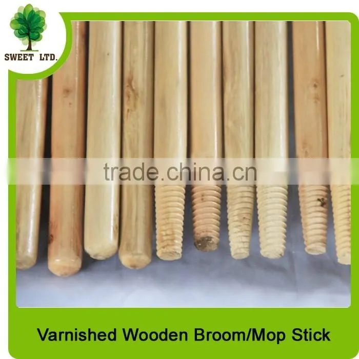 painted best quality wood broom stick best selling made in china