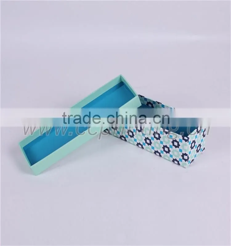 Colorful customized cardboard fashion design paper box with lid