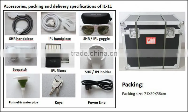 Portable Multi-language Touch Screen ipl shr aft opt