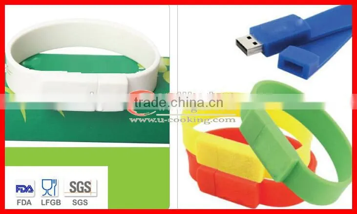 Promotion colorful silicone usb bracelet with low price
