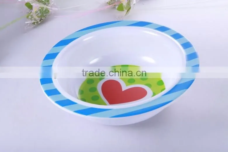 baby melamine anti scald baby bowls with different decal, feeding bowl for baby, melamine chinese soup bowls
