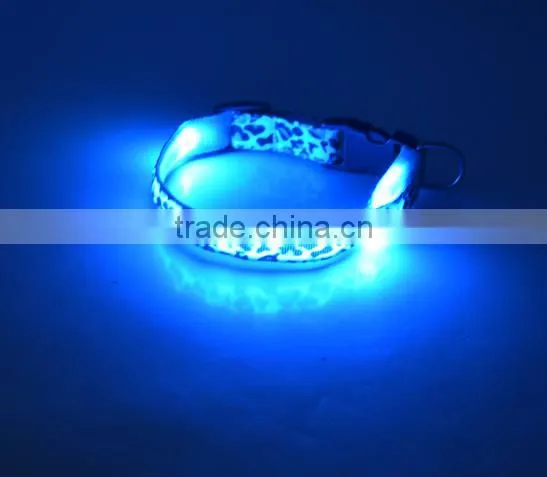 2017 Hot pure color LED Dog safety Collar Top Quality Pet Product