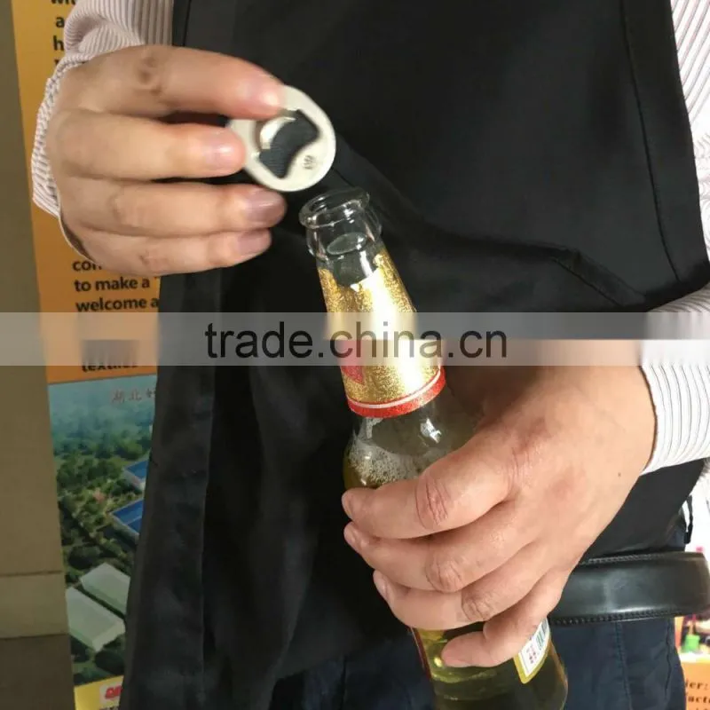 Wholesale advertising BBQ Apron with bottle opener
