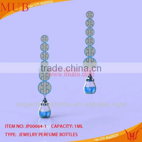 Glass Jewelry Chinese coin Shape Earring Glass Bottle