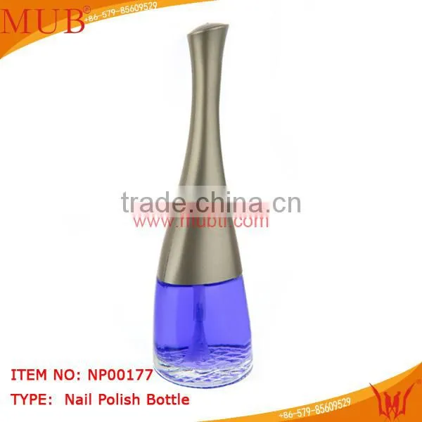 pe nail polish bottle with plastic cap and brush