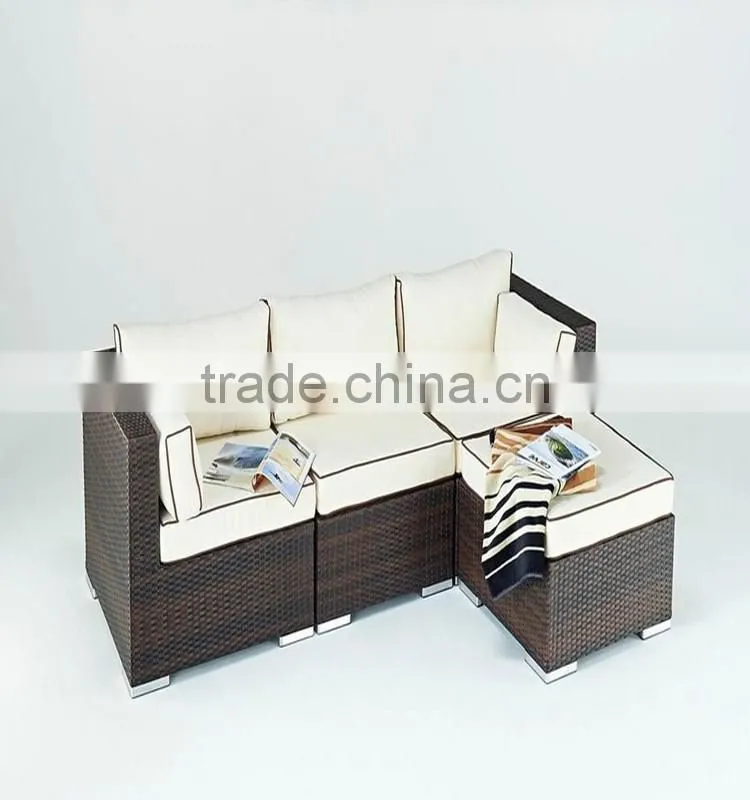 Garden furniture rattan stool 3 seat sofa