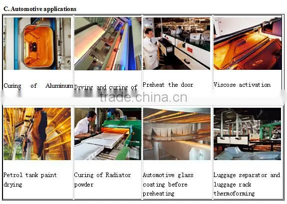 industrial dryer lamp infrared heating element