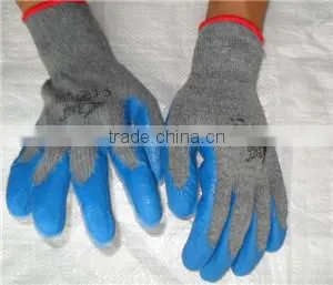 Latex Rubber Coated Palm Working Labor Gloves