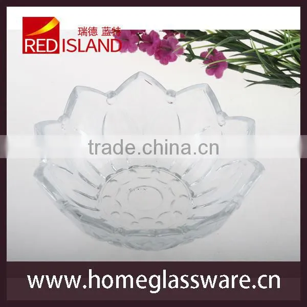high quality decorative glass lotus design bowl