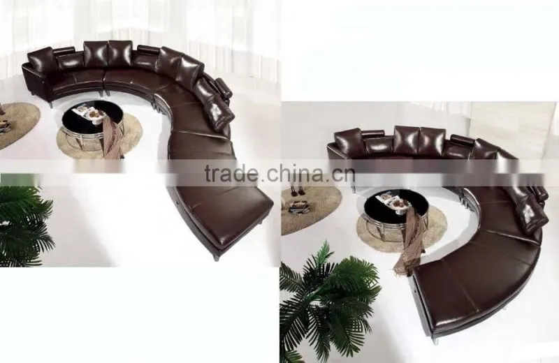 Bisini New Design Brown Leather Sofa