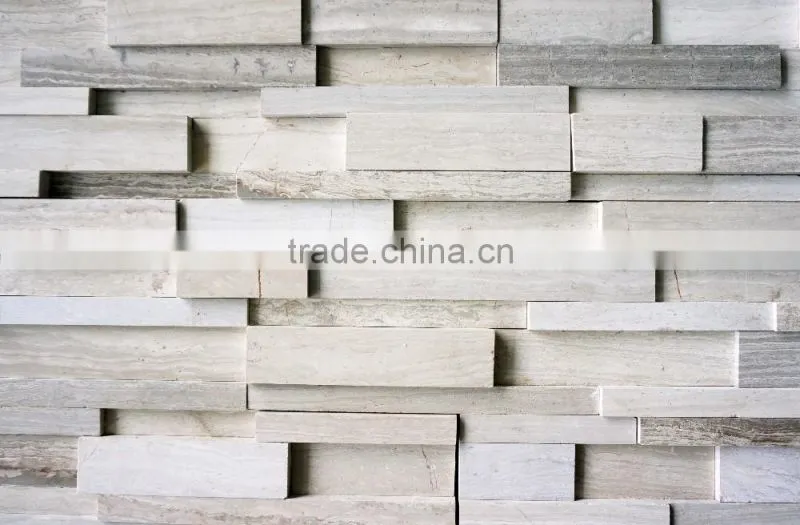 Chinese white wooden marble cutural stone