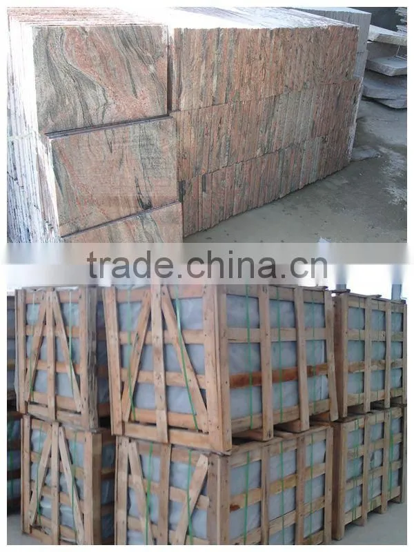 China multicolor red granite mushroom stone