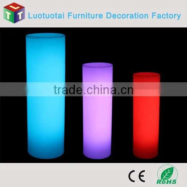 Commercial living room 16 color change led sofa set with tea table