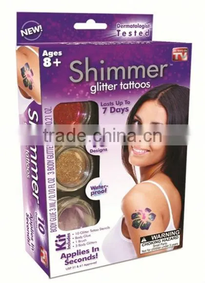 Glitter Tattoo kit, tattoo kit,tattoo kit set