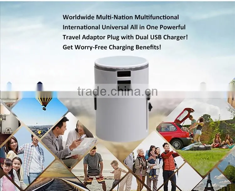 SYW-11 wedding door gift new idea multifunctional all in one USB travel adapter adaptor plugs