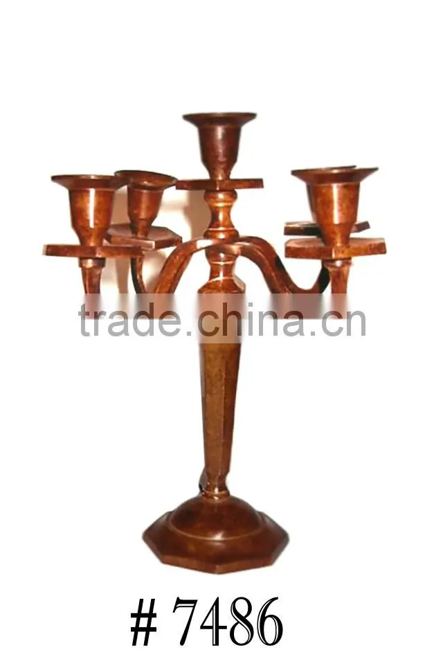 Home Trends Aluminum Metal Candle Holder
