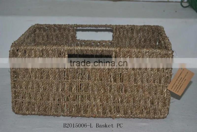 seagrass iron shelf basket