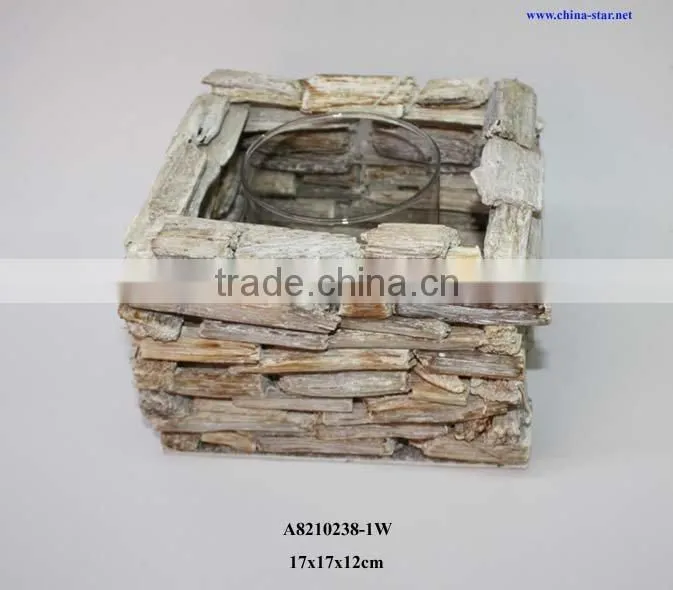 driftwood candle holder