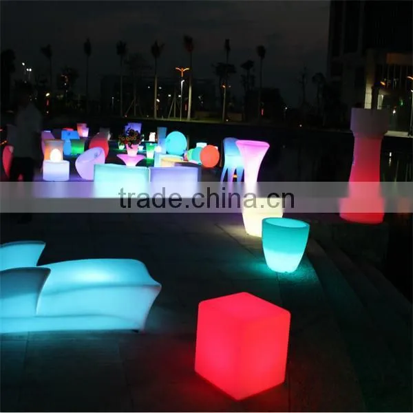 under table led light/RGB Decorative Led Cube RGB Outdoor Seat Led Cube