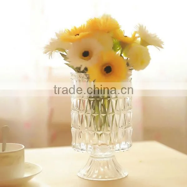 wholesale colored and clear glass flower vases