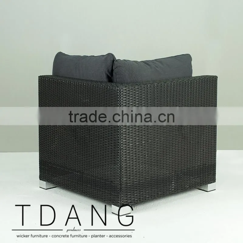 Kessler Wicker Sofa Corner with Cushion - Modulo Wicker Lounge Chair