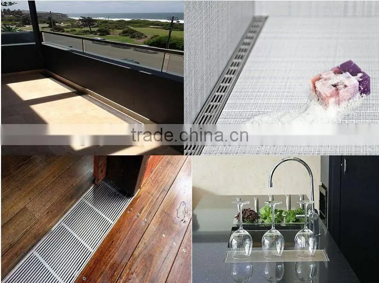2014 New Style Stainless Steel Wedge Wire Linear Drain