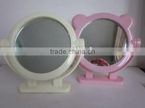small pink lovely shape plastic mirror