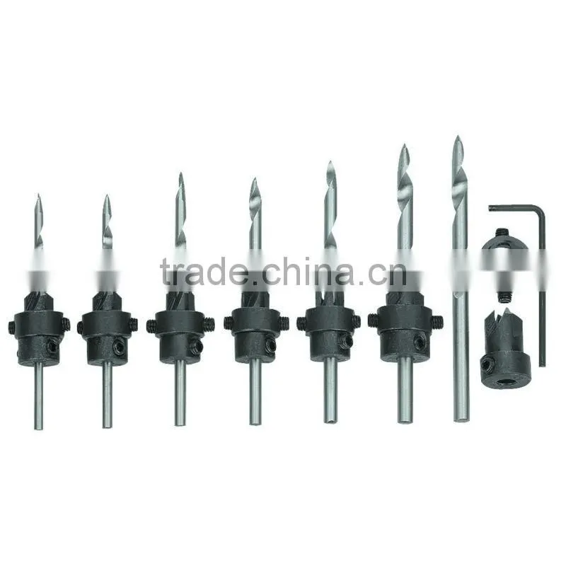 Carbon Steel Tapered Drill Bit And Countersink Set, 22 Piece carbide drill bit twist drill bit scrap drill bit