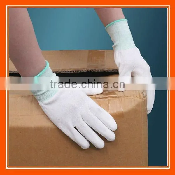 13g seguranca branco pu trabalho luvas de palma