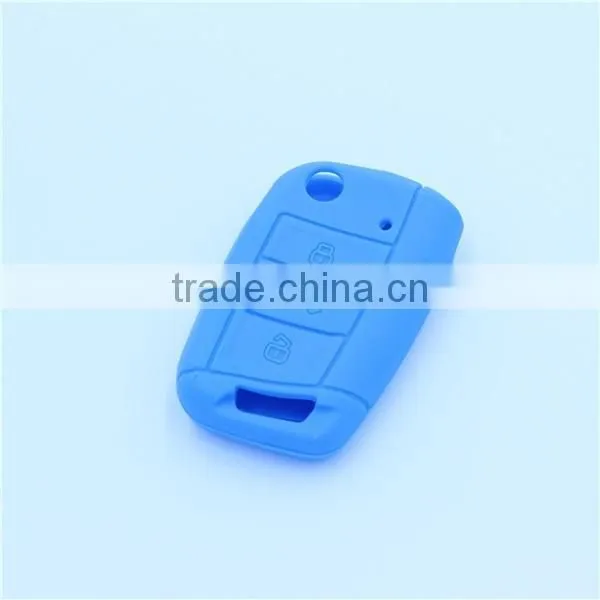 Cheap price Single color silicone car key covers, silicone car key holer for volkswagen golf7