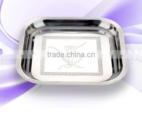 Stalinless Steel Square Serving Tray