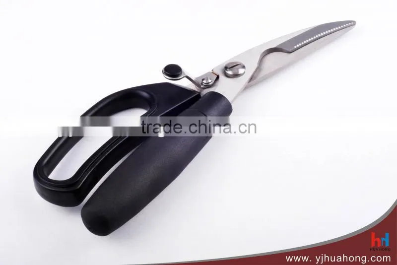 Soft touch handle shrimp scissors,kitchen scissors