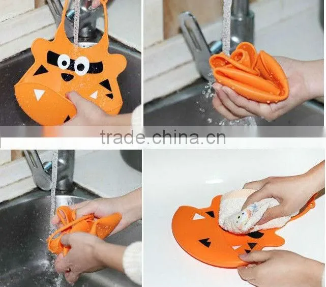 Wholesale blank silicone waterproof rubber baby bib